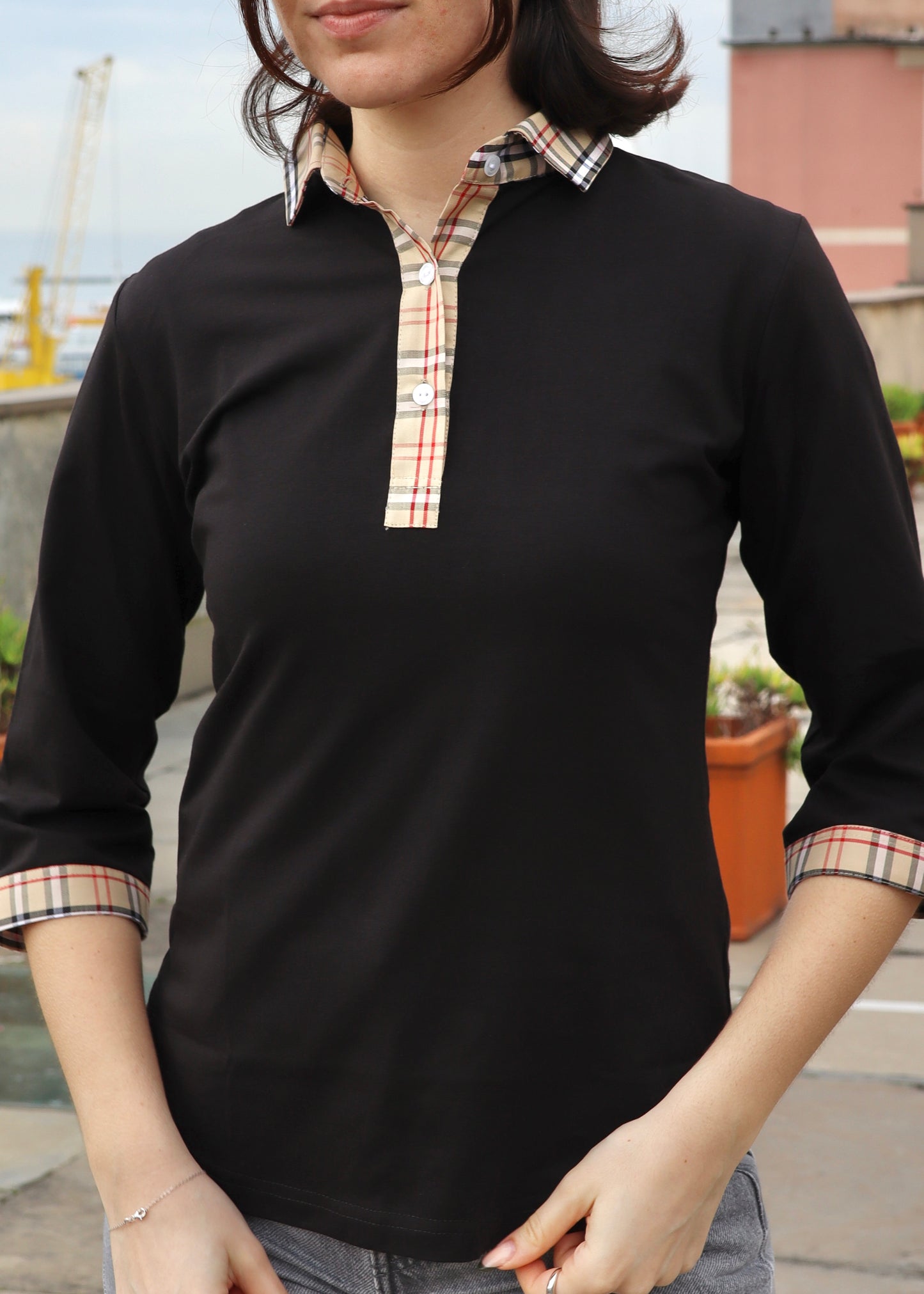 Polo profili Tartan - Cotone