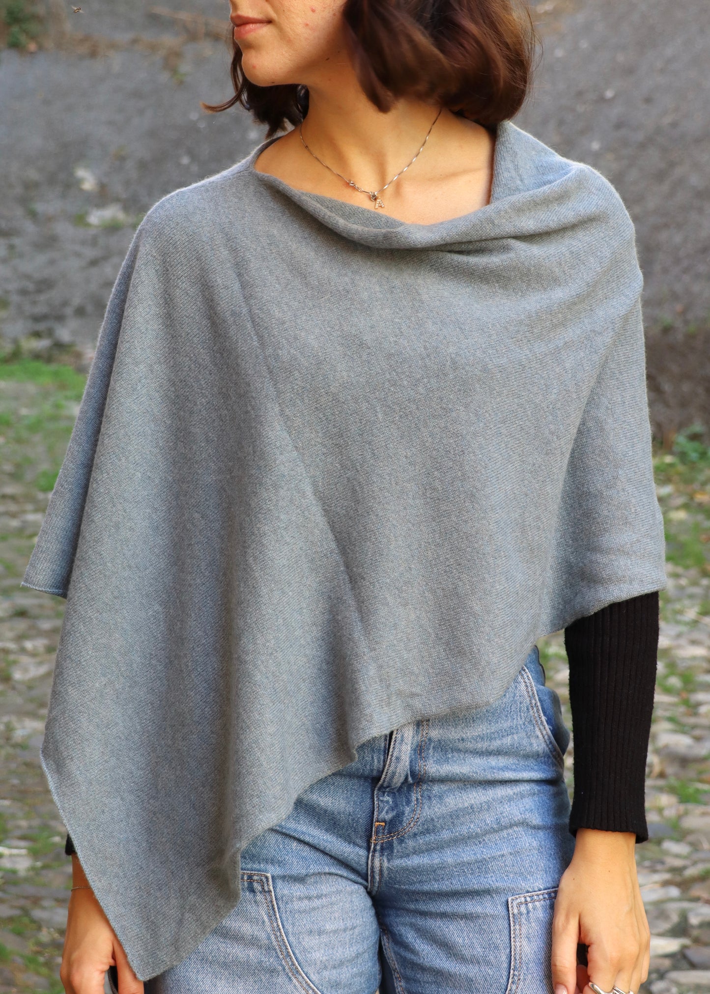 Poncho in cashmere
