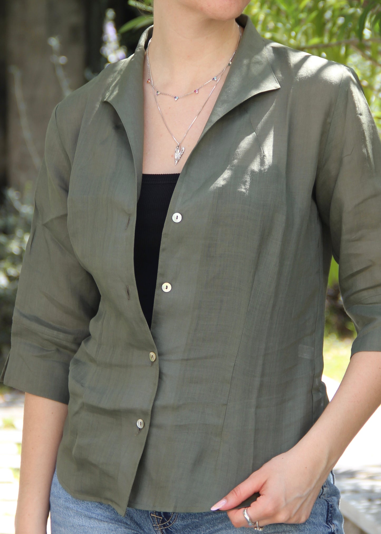 Camicia modello Daniela in Lino