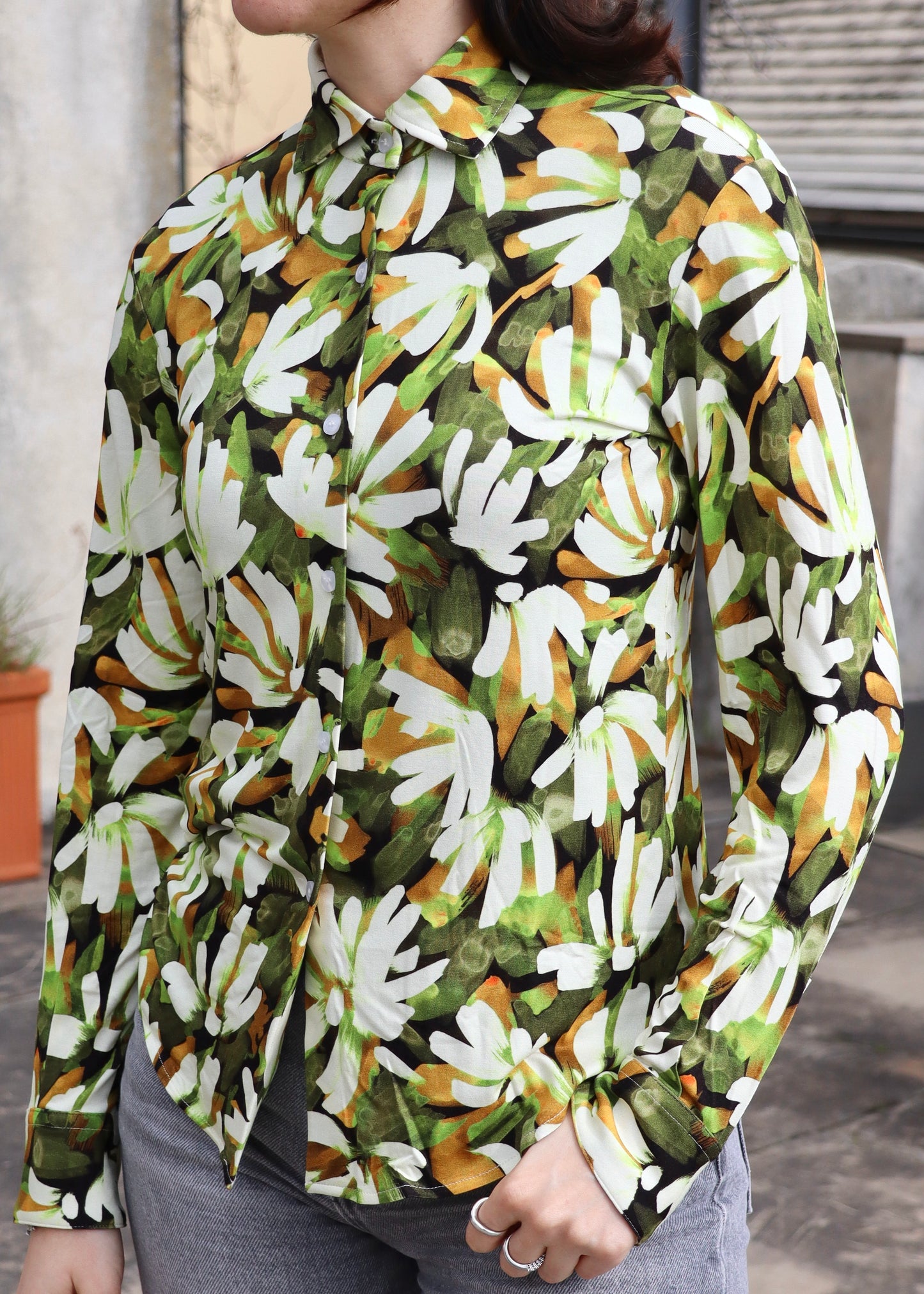 Camicia elasticizzata - Fantasia floreale 1