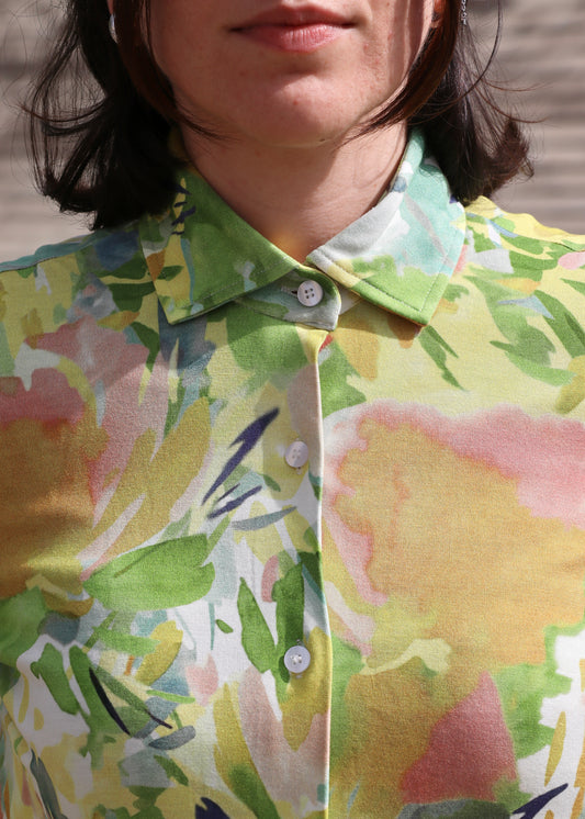 Camicia elasticizzata - Fantasia floreale 3