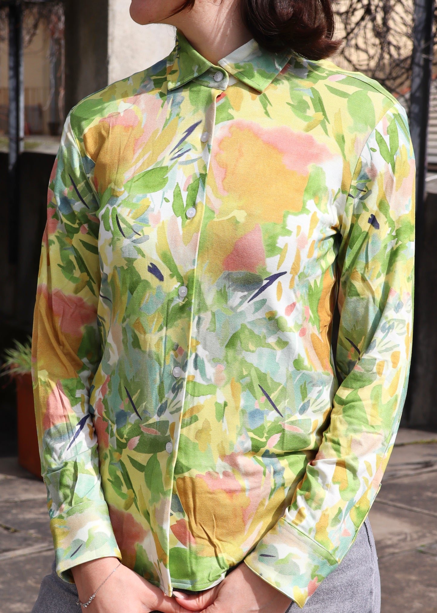 Camicia elasticizzata - Fantasia floreale 3