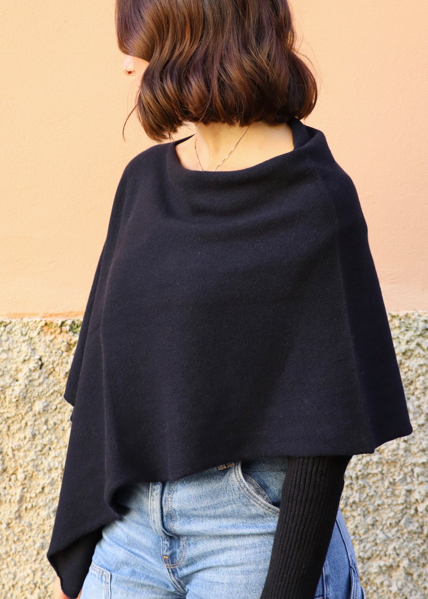 Poncho in cashmere