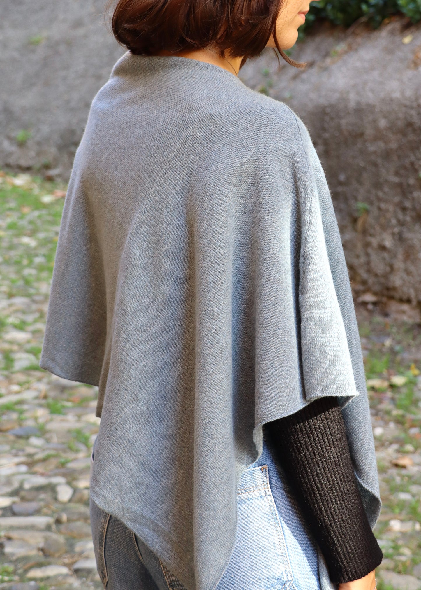 Poncho in cashmere